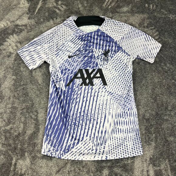 Nike Liverpool F.C Soccer AXA Jersey Purple White Men's S Short Sleeve - Picture 1 of 10